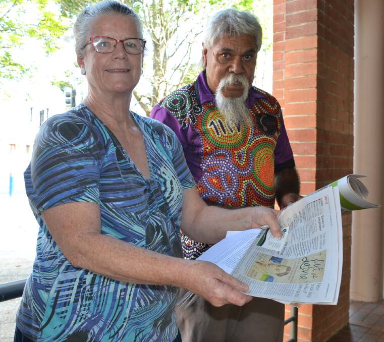 EASTERN SUGGESTION: Shoalhaven Community Villages Action Group members Anne Hollis-Coates and Jerringa cultural worker Graham Connolly believe a coastal road, east of Nowra, could provide tourism opportunities for many of the area’s seaside villages.