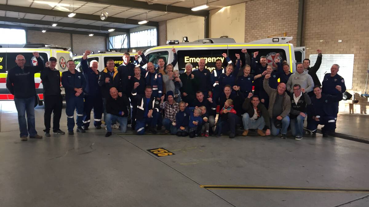 Family, friends and colleagues celebrate Shoalhaven NSW Ambulance Rescue Paramedic Jason Watson's 40th anniversary.