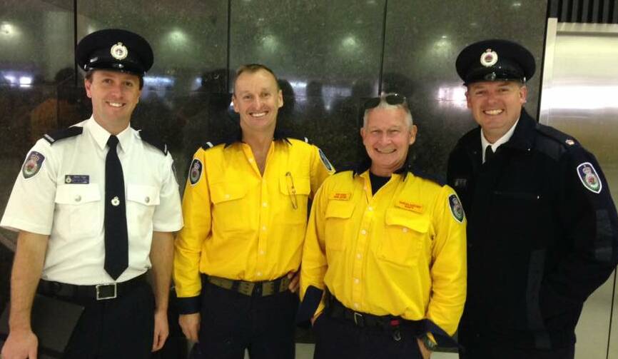 Kangaroo Valley deputy captains David Smart and Peter Wilson (centre) with Simon Topp and Brett Hagan before flying out to Canada.