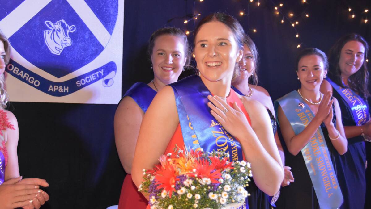 Sydney Royal Showgirl finalist: Crookwell's Lauren Selmes is announced the Zone 3 Showgirl winner, she will go on to compete at the Sydney Royal between April 12-23, 2019. Photo: John Ellicott.