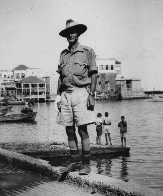 Messages to home: Bill Corby, pictured in Elmina in Ghana, Africa, during World War 2 is the subject of a book written about his correspondence with home through 300 letters. Picture: supplied. 