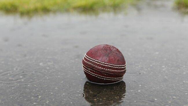 Cricket matches were abandoned in the wet on Saturday. 