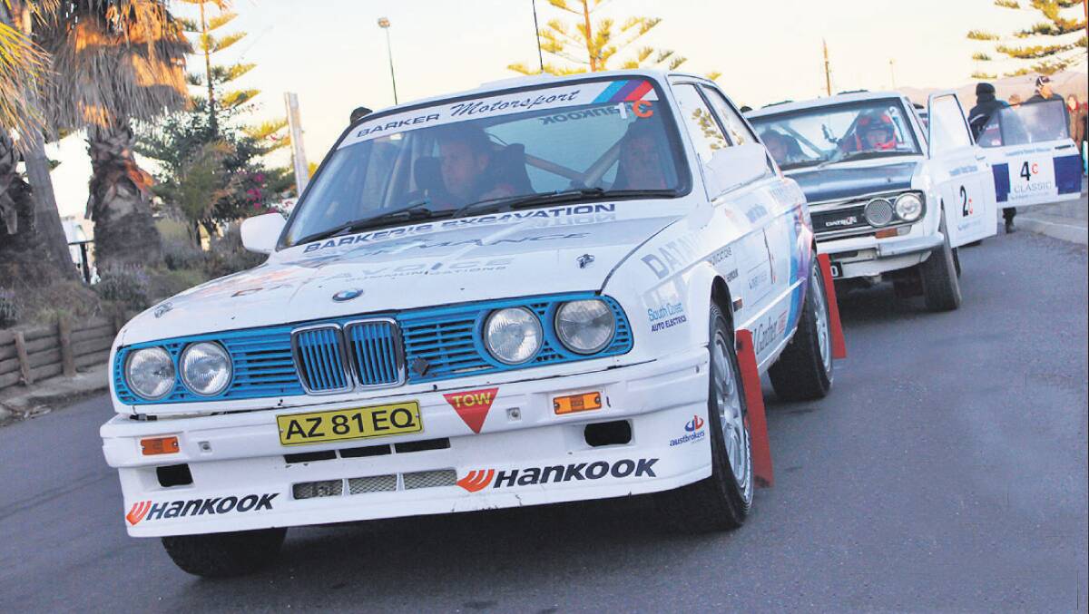 Ben Barker in his BMW rally car is thrilled to have the Bega Valley Rally return to Bega next month. 