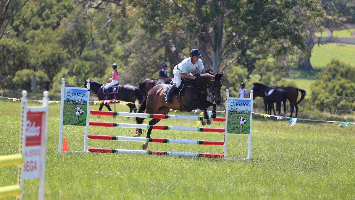 Class leader: Deon Williams riding Broadway Jitterbug was the winner of the 1.10m AM3 class in the main ring on Sunday, riding a double clear. 