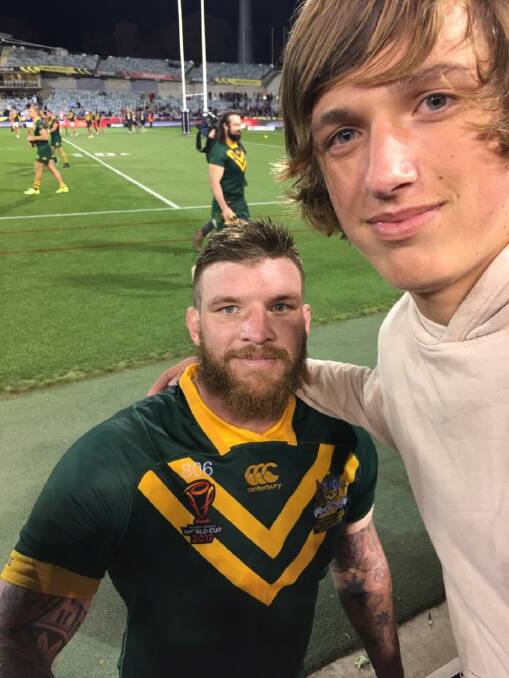 Team captain: Tathra's Ty Dowdle (right) pictured with Josh McGuire in 2017 has been named captain for the Monaro Colts under 16s. Picture: Facebook. 