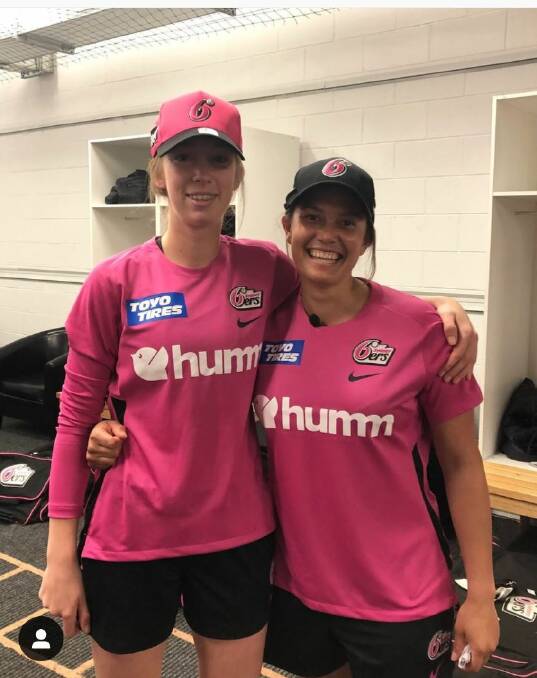 Jade Allen ahead of her debut with the Sydney Sixers against the Melbourne Stars on Wednesday afternoon. Picture: Sixers Instagram. 