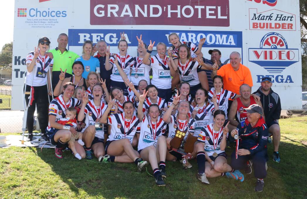 The Bega Chicks celebrate winning the Group 16 grand final in September and will feature in presentations next month. 