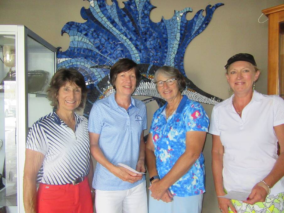 A breeze: Division one winners in the Seabreeze golf tournament are scratch Wendy Hergenhan and runner up Robyn Brand and handicap winner Denise Falvey and runner up Carney Driscoll.