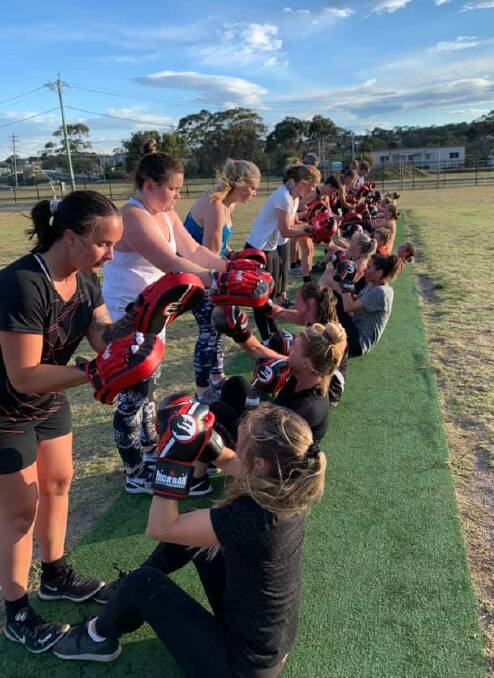 Group setting: Group classes had provided a critical social outlet says Bermagui Fitness Factory's Carly Manning with classes now shifting to an online presence. Picture: Facebook. 