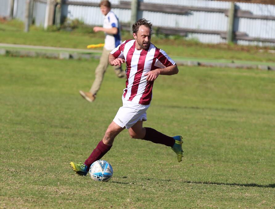 Tim Dowman was a strong performer for Tathra United in their draw with the undefeated Bega Devils on Sunday. 