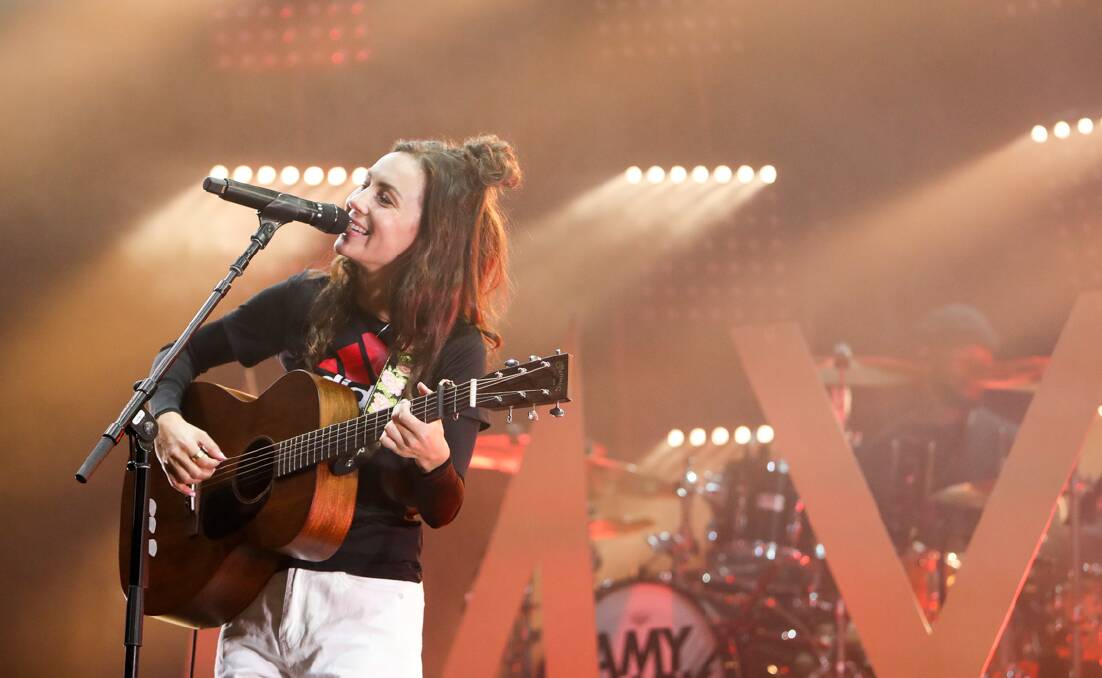 Australian singer-songwriter Amy Shark, pictured at the Yours and Owls festival late in 2019, will headline a free concert in Bega following the NRL trial game on February 29. 
