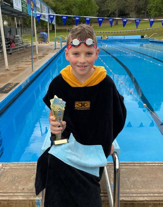Angus Blair is the swimmer of the week at the Bega pool. 