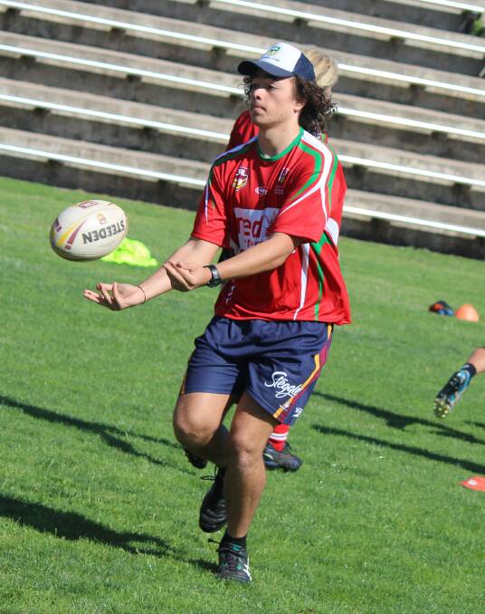 Training hard: Declan Bower-Scott was one of the Bega Roosters taking part in the high performance camp in Bega recently. 