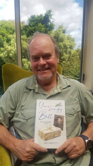 Tura's Greg Bartlett with the book "Yours lovingly, Bill" written from Bill Corby's war-time letters to his family. 