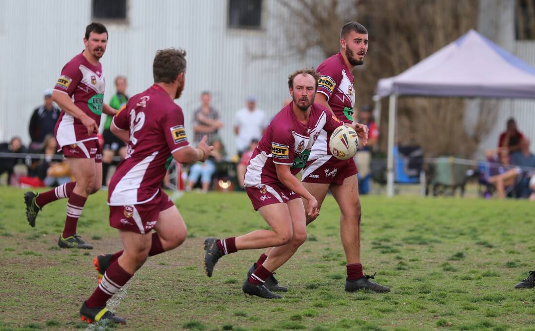 Man of the Match: Hayden Parbery fires a pass out of dummy half, where two second half offloads had led Tathra to the premiership win. 