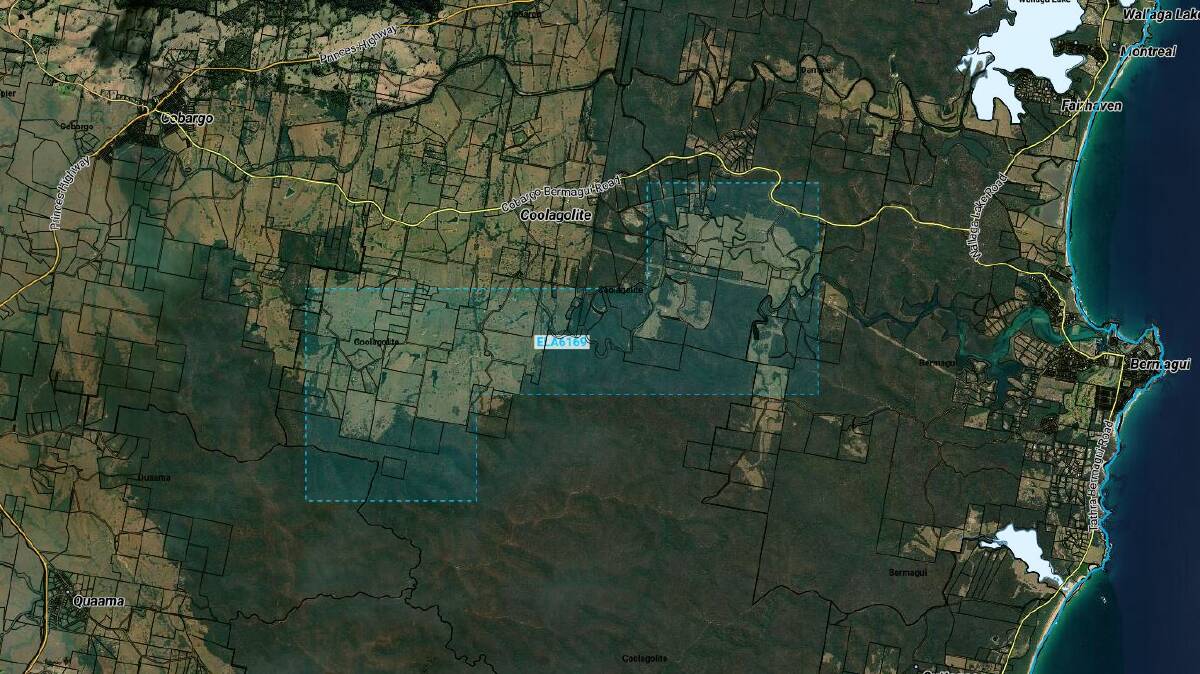 The proposed area covered by a one-year exploratory mining licence application that has raised the ire of community members and wildlife advocates.