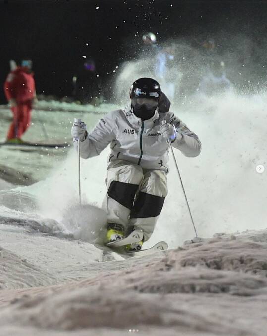 Cooper Woods will contest the mogul skiing at the 2022 Beijing Winter Olympics. Picture: Instagram. 