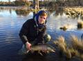 Sebastian Longman from Howden in Tasmania got his first fish on the fly at the London Lakes.  