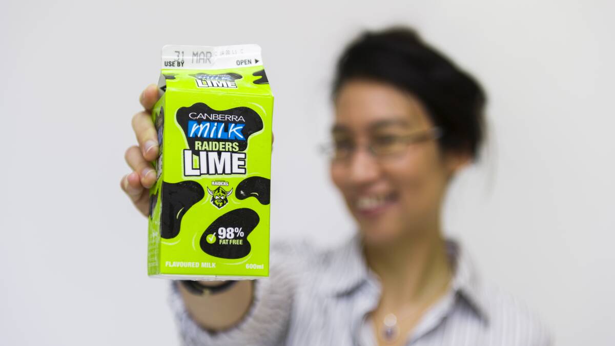 The famous Raiders lime green milk. Picture by Rohan Thomson