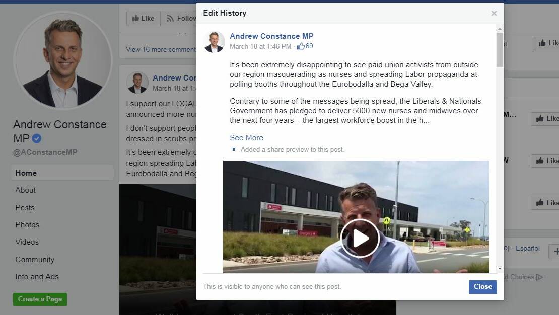 Nurses union rejects minister claims of 'masquerading' on edited Facebook posts