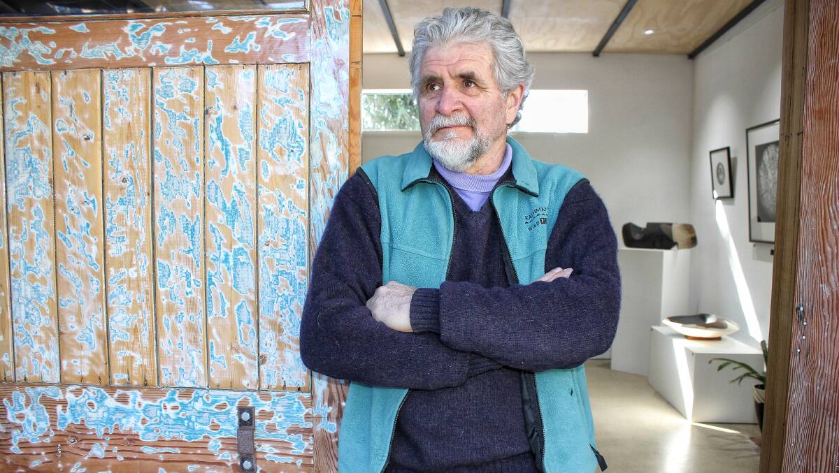 A DARK EARTH: Tanja ceramicist Barry Jackson at his home studio after his Sculpture on Clyde win at the Francis Guy heritage building, next to the Clyde River in Batemans Bay. Picture: Alasdair McDonald