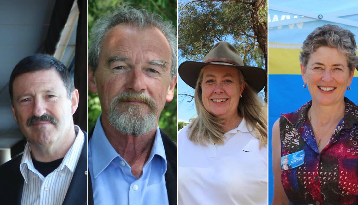 Eden-Monaro's candidates Mike Kelly, Patrick McGinlay, Sophie Wade and Fiona Kotvojs. 