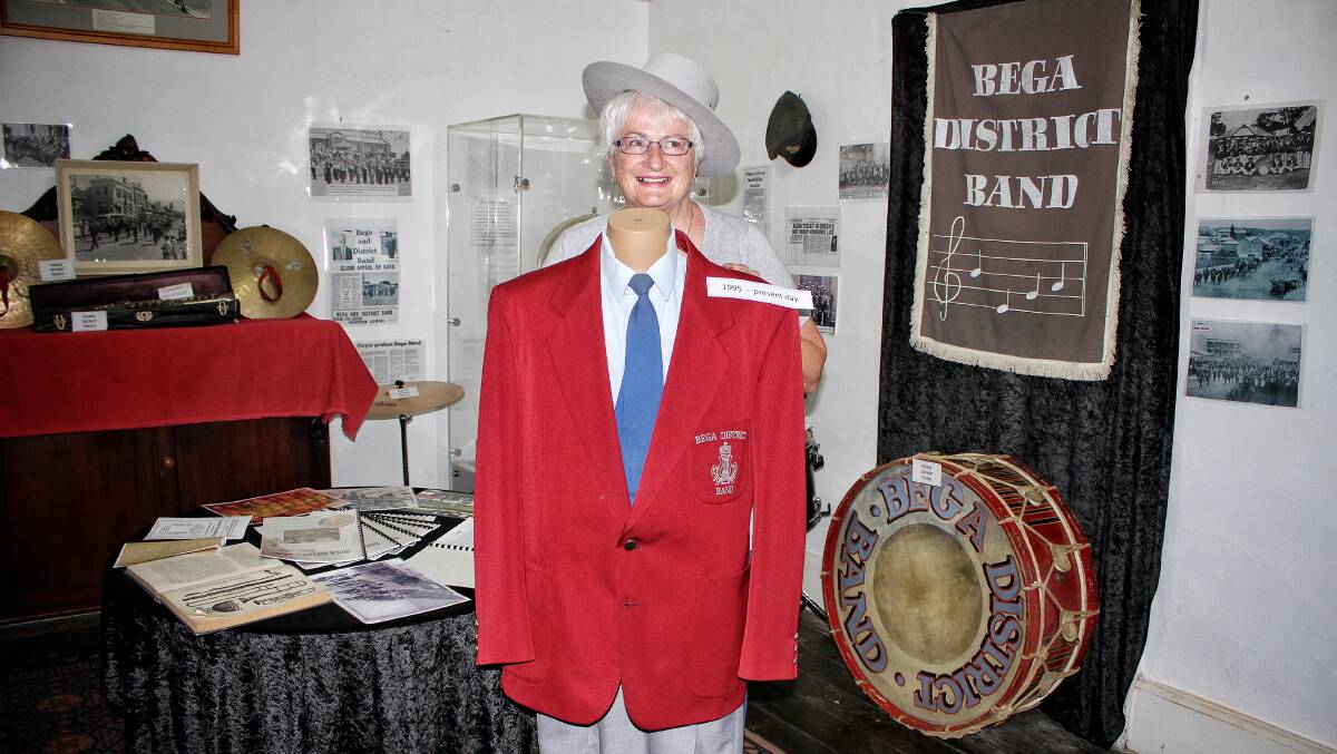 MUSICAL HISTORY: The Bega Pioneers' Museum's Aly Walsh ahead of Saturday's opening of the Bega District Band exhibition on Saturday. Picture: Alasdair McDonald