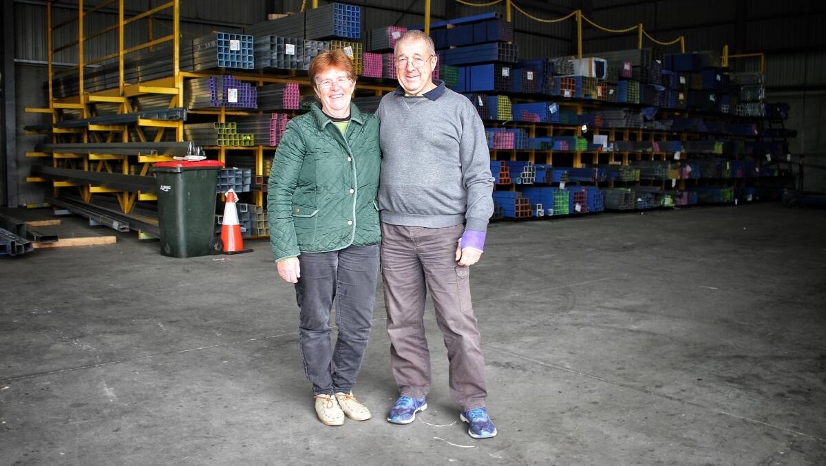 SOLD UP: Phil and Alison Moffitt have sold their Steel Supplies Bega business in North Bega and will soon be enjoying their retirement. Picture: Alasdair McDonald