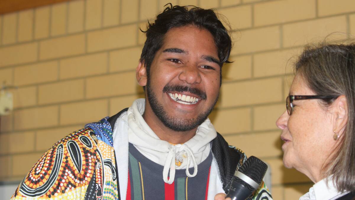 NAIDOC WEK: Former Bega High School student Kevin Dixon returned to the school on Thursday for the school's NAIDOC Week celebrations. Picture: Alasdair McDonald