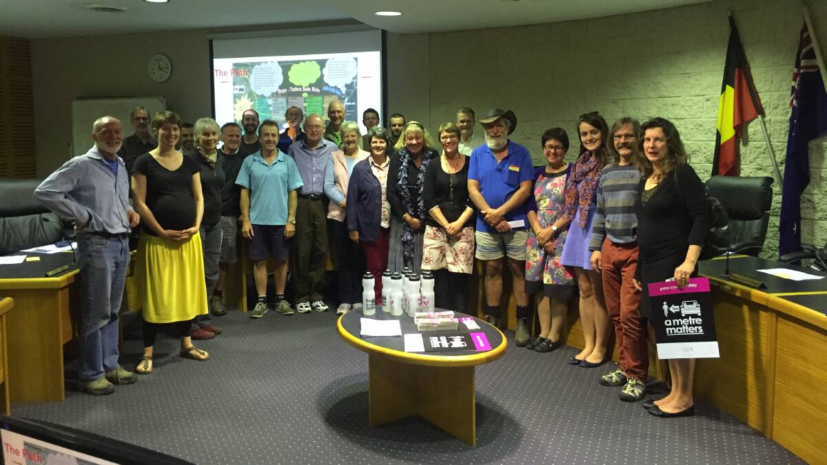 Bega Tathra Safe Ride members during a meeting in the Bega Valley Shire Council chambers. Picture: Supplied