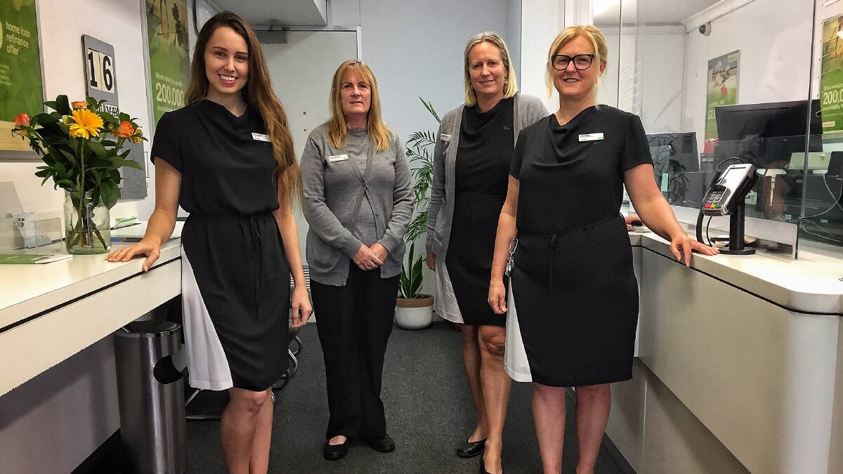 FRESH FACE: Bega branch manager Ebony Sykes with Nerida Cornwell, Alison Christison and Sally Phillips. Picture: Alasdair McDonald