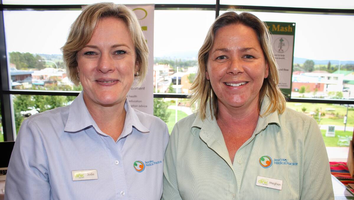 INNOVATORS: Members of the Bega Valley Medical Practice driven Teen Clinic team Jodie Meaker and Meghan Campbell at Thursday's hub induction at the Bega civic centre. Picture: Alasdair McDonald