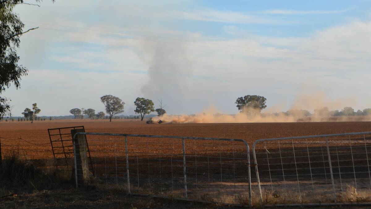 CONCERN: Riverina paddocks which would normally be green by the end of April are dry and dusty, with crops being 'dry-sown'.