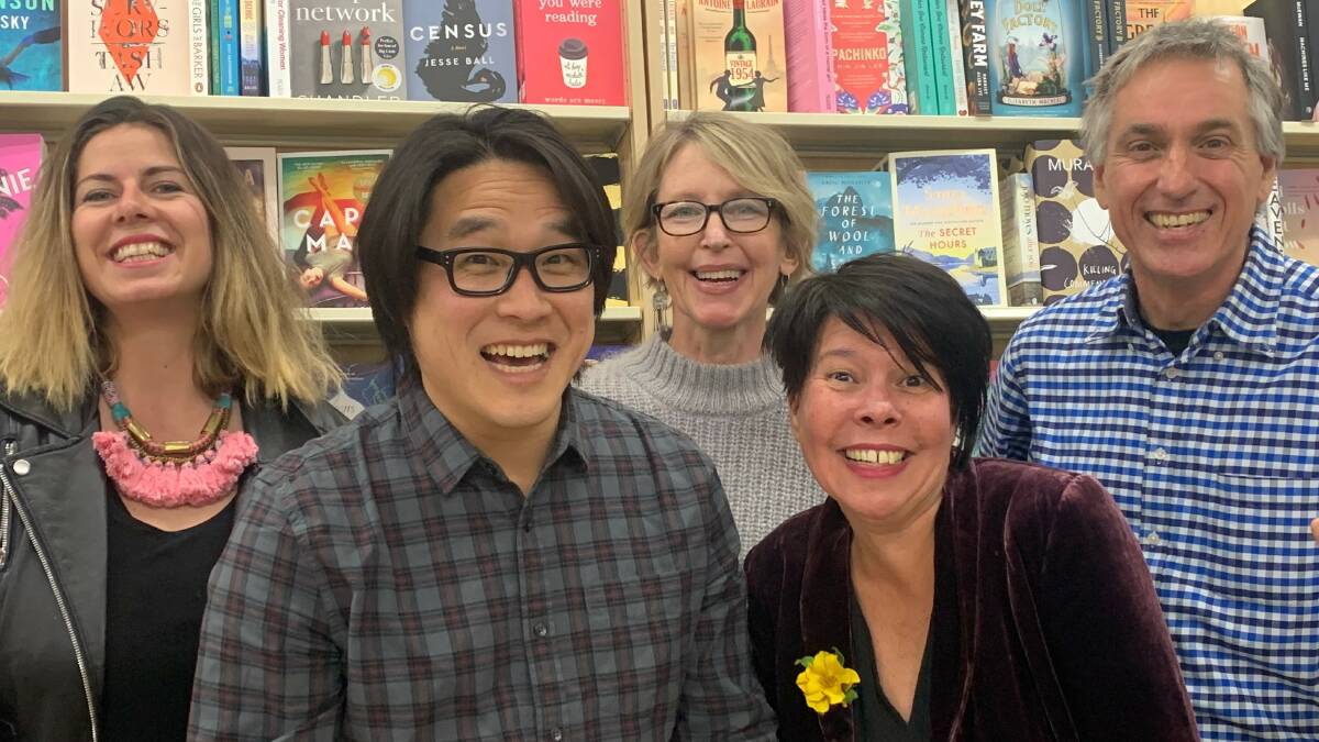 HEALTH: One Book One Community's organisational team Kate Liston-Mills, Myoung Jae Yi, Julia Stiles, Jen Keioske, and Michael Palmer. Picture: Supplied