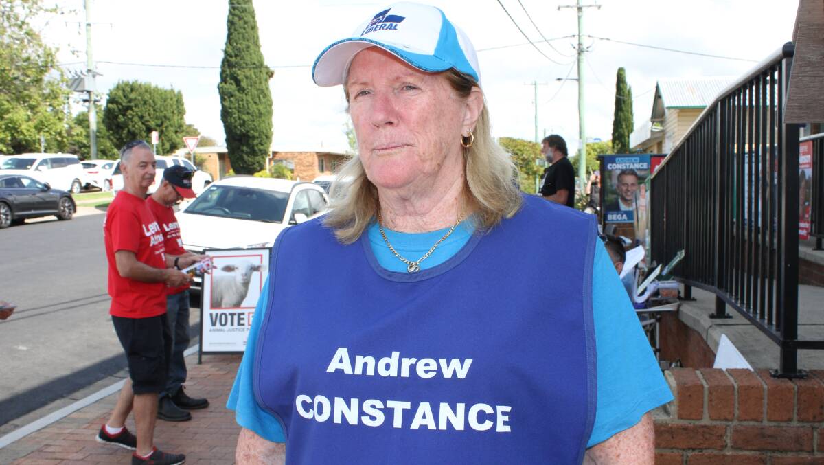 Liberal Party Bega branch president Carol Carmody has been volunteering three days a week over the last two weeks. Picture: Alasdair McDonald