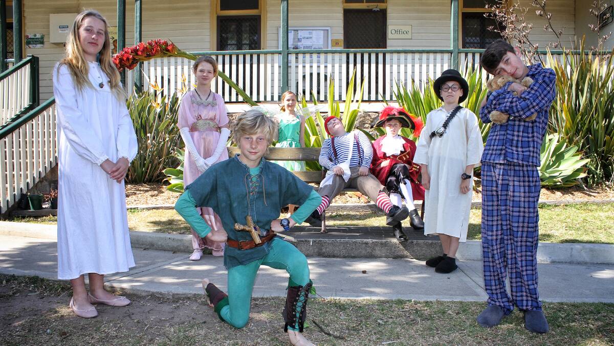 ON STAGE: Wolumla Public School pupils ahead of their Peter Pan Junior performances at the Wolumla Hall next week. Picture: Alasdair McDonald
