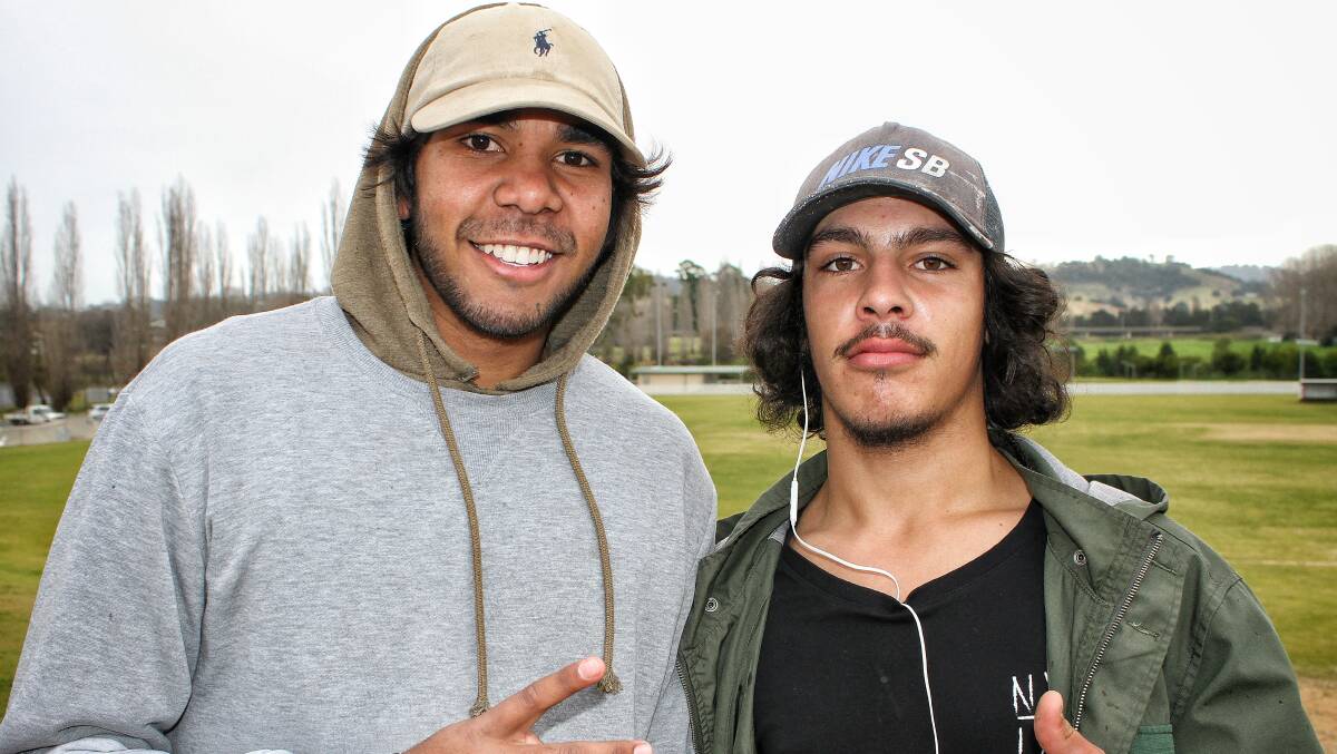 Kevin Dixon and Merv Avery during last year's NAIDOC Week celebrations in Bega. Picture: Alasdair McDonald