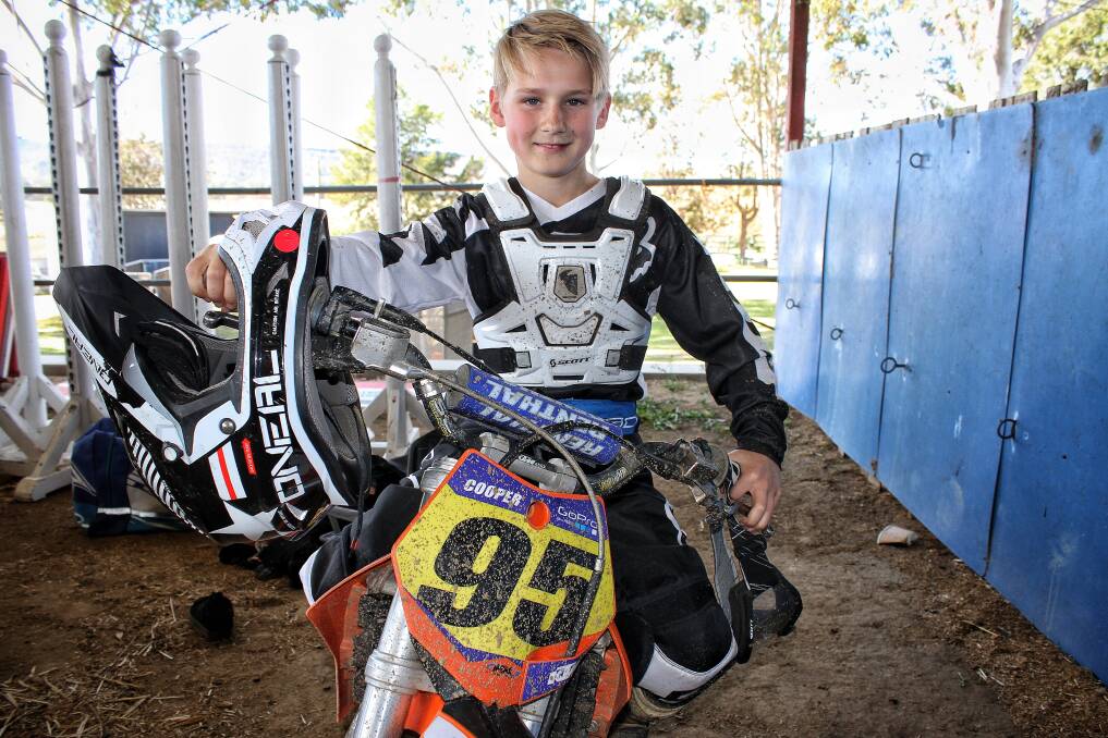 PASSION: Far South Coast Motorcycle Club's Cooper O'Reilly at the Bega Valley Motorcycle Expo at the Bega Showground on Saturday. Picture: Alasdair McDonald