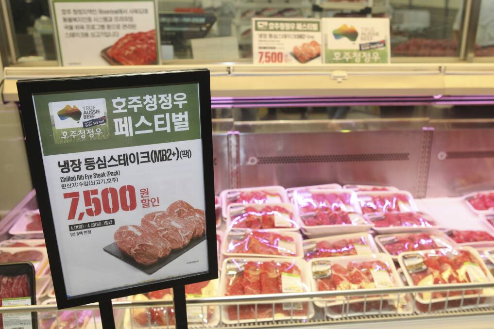 TOP BEEF: True Aussie’ beef on display at Korean retailer, E-Mart Traders.