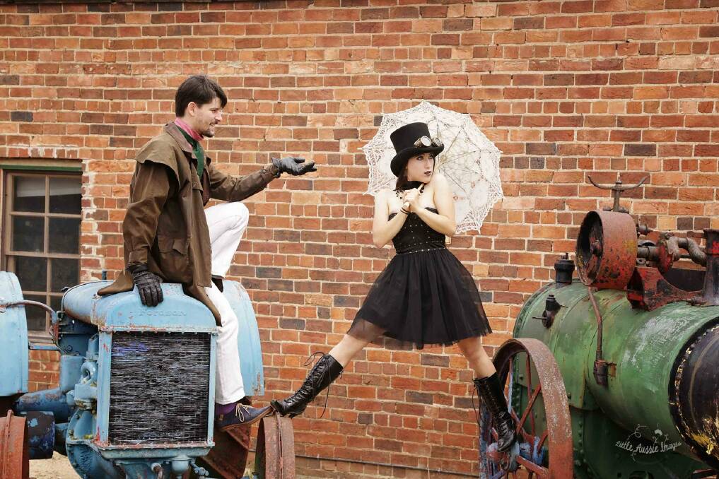 STRIKING A POSE: If you don't have any Steampunk gear to wear you can get something in Nimmitabel this weekend. Photo: Little Aussie Images.
