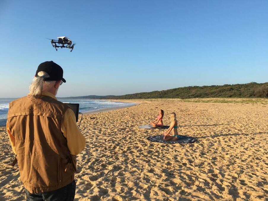 Drone filming on the Far South Coast. Photo: Raymond Toms
