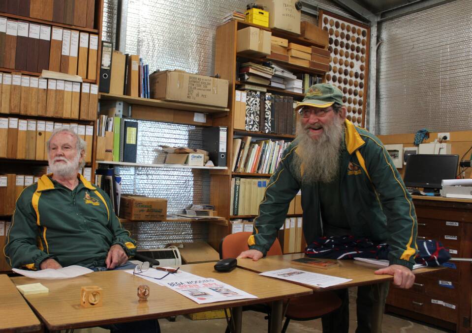 Bega Woodies secretary Richard Kleine and member Don Firth. Photo: Leah Szanto