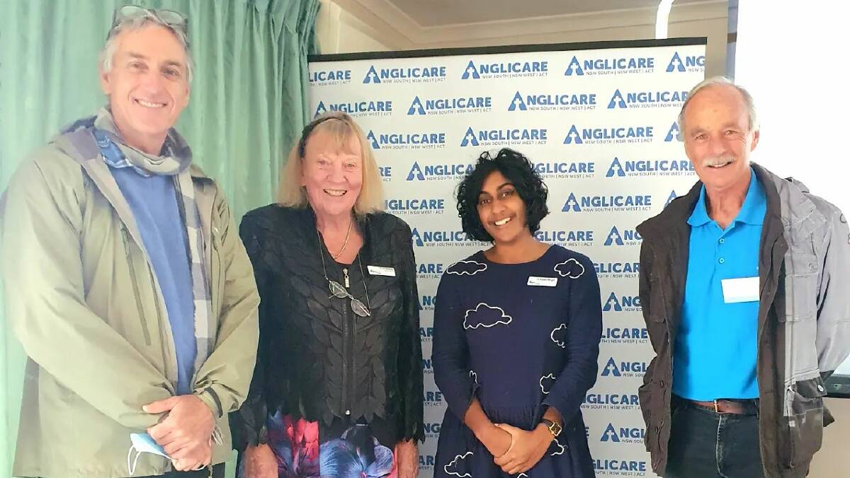 COMMUNITY FOCUSED: Michael Palmer of Anglicare, Bega Valley Shire councillors Liz Seckold and Karen Wright, and Mick Brosnan of SJASC. Photo supplied