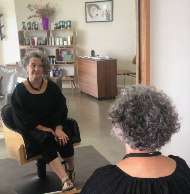 Karen Levido uses the space in her salon for hypnosis and psychotherapy on Mondays each week. 