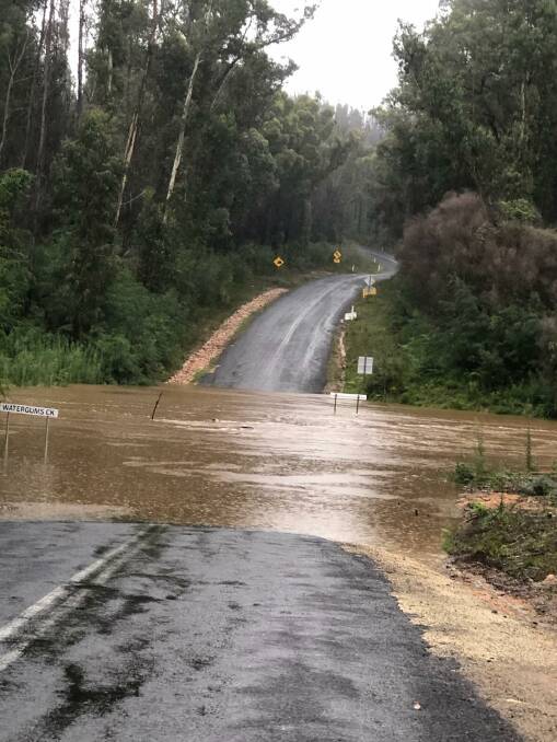 According to Wonboyn residents more than 100mm of rain has fallen in the last 24 hours. Photo: Jo Cherry