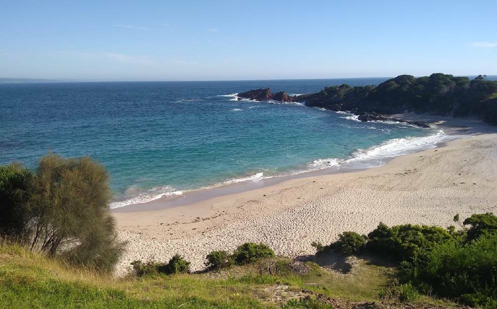 The beach at Mowarry Point behind which the proposed eco-tourism development is slated to take place. Photo: Ben Boyd Light to Light Action Group.