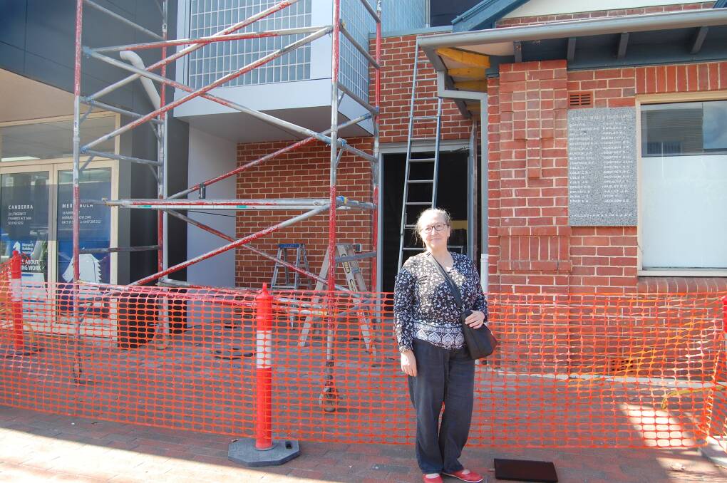 NEW MEETS OLD: Lis Shelley stands outside The Twyford, currently undergoing a major revamp. Photo: Leah Szanto