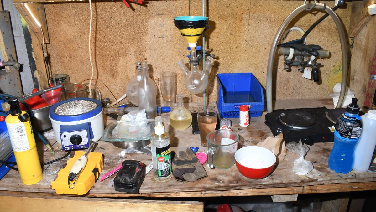 Luke Schneider's clandestine drug lab in Mawson was described in court as "more like a failed cooking class rather than a drug lab." Picture: Supplied
