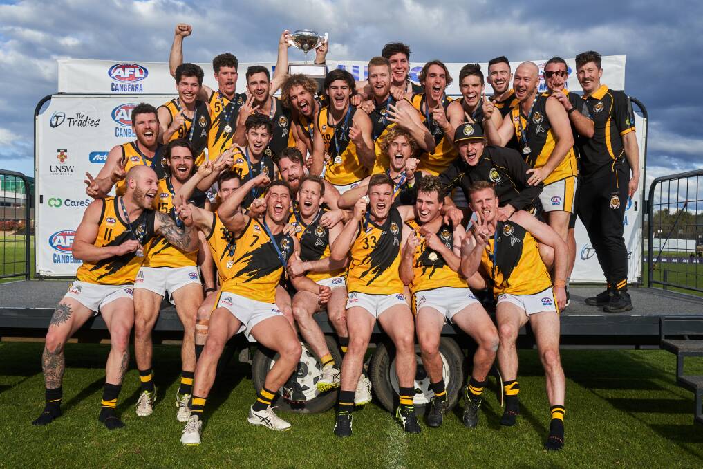 The Queanbeyan Tigers are the AFL Canberra 2020 premiers. Picture: Matt Loxton