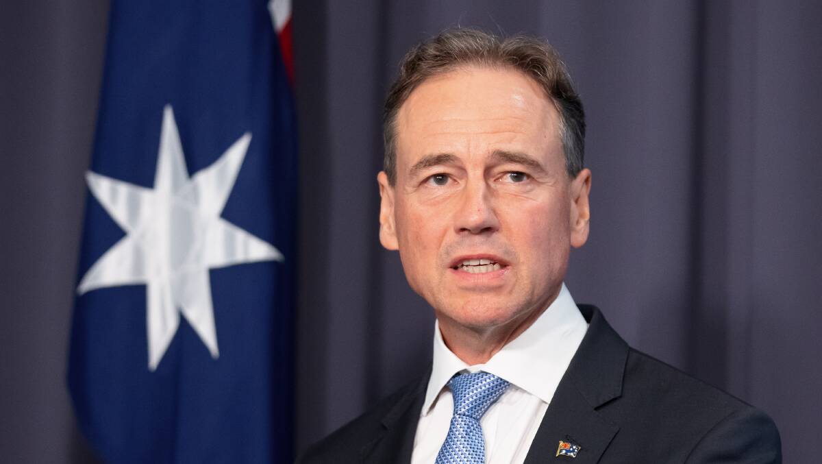 Health Minister Greg Hunt says everyone will have opinions on a vaccination threshold to open up international borders but the government will wait on medical advice. Picture: Sitthixay Ditthavong